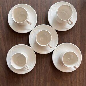 Vintage Pagnossin Treviso Italy Terraglia Forte Demitasse Espresso Cups Saucers
